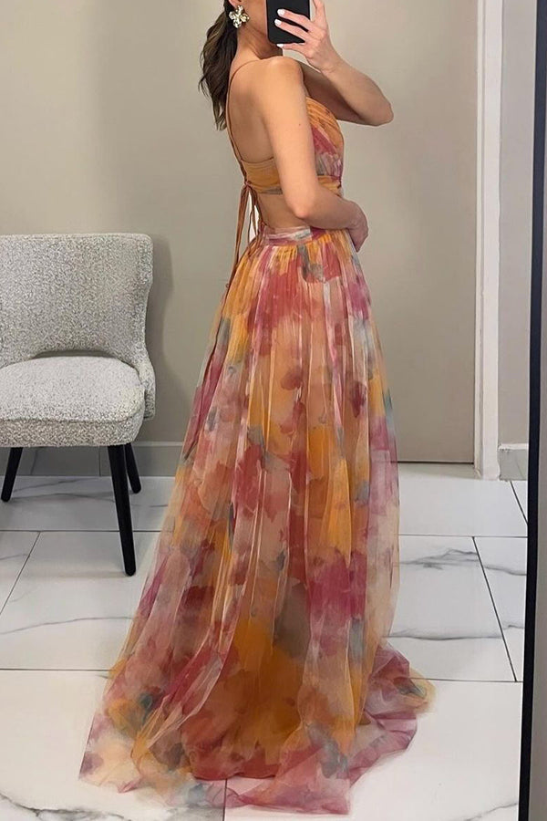 Cindy™ | Beautiful Floral Print Maxi Dress