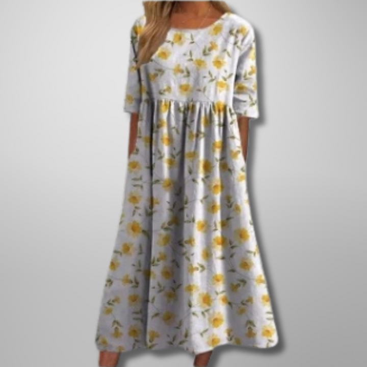 Gail™ | Relaxed Floral Midi Dress
