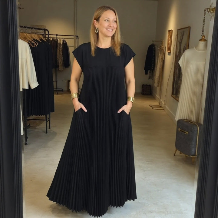 Fern | Women's Flowy Pleated Maxi Dress Cocktail