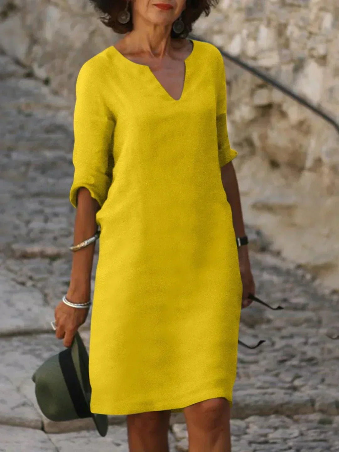 Skylar™ | Elegant Dress with V-Neck