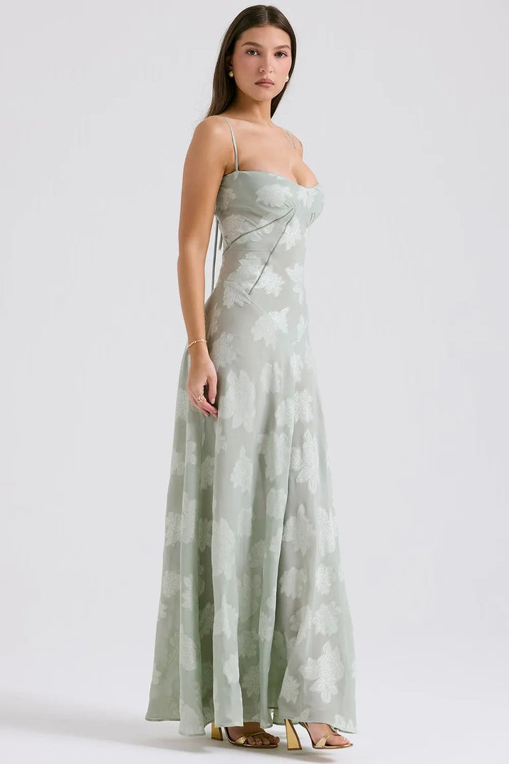Gretchen™ | Long Summer Dress with Open Back and Adjustable Straps